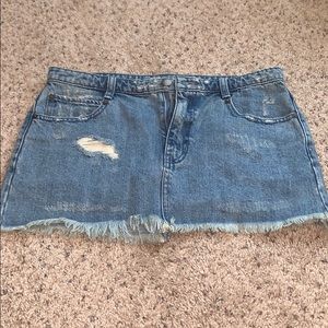 Free People Denim Mini Skirt